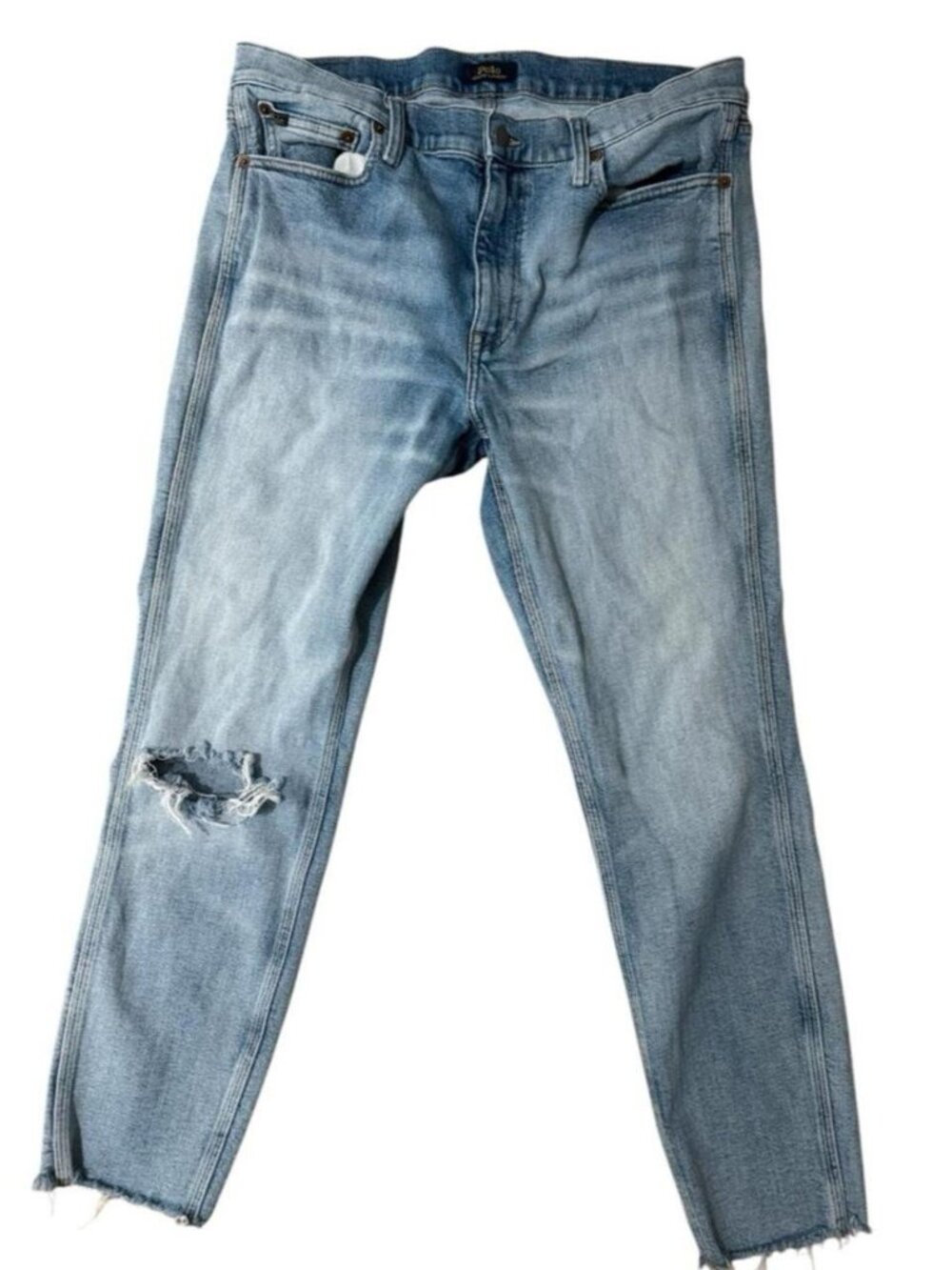 💙VTG 90s Polo Ralph Lauren Women’s Distressed Tompkins Skinny Crop Ankle Jeans